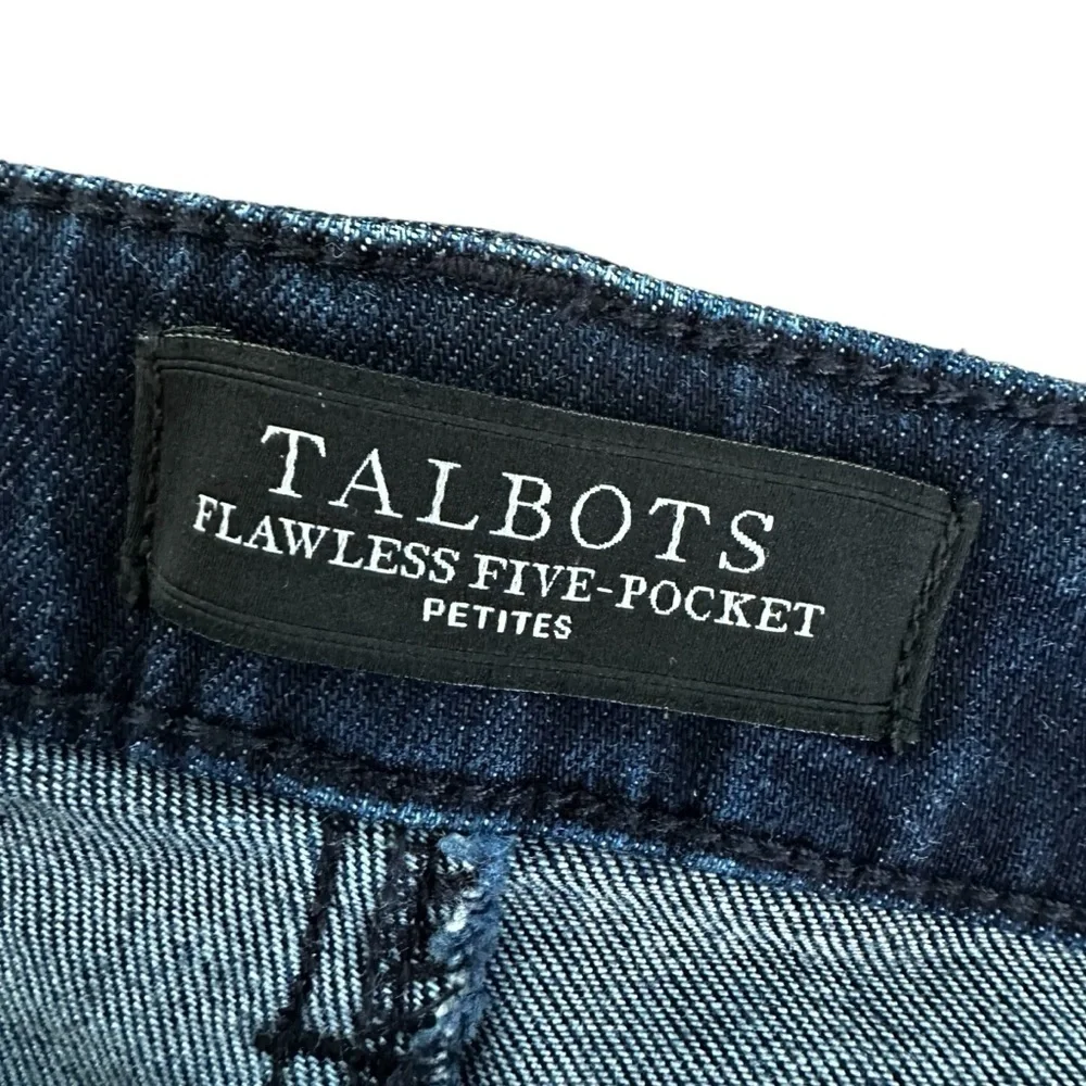 Talbots Flawless Five-Pocket Blue Denim Jeans, Slim Ankle, 12P